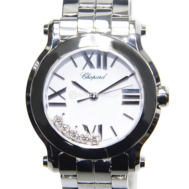 Chopard Happy Sport Quartz - White Dial - Steel Case - Silver Strap